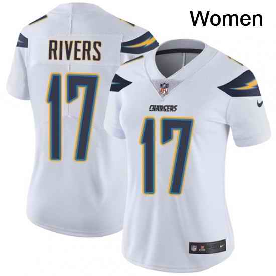 Womens Nike Los Angeles Chargers 17 Philip Rivers White Vapor Untouchable Limited Player NFL Jersey
